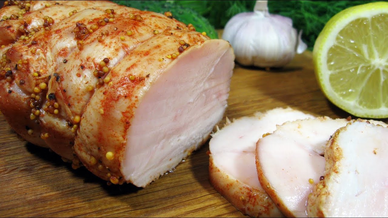 Салат с куриной пастромой