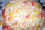 Салат из крабовых палочек с овощами