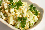 Салат картофельный с салом