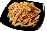 Салат острый «Бань мала чжуписы», из свиных ушек (корейская кухня)